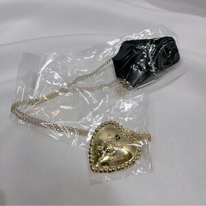 NWT Turtle Heart Gold Necklace With Earrings Chain Gift Fashion Jewelry